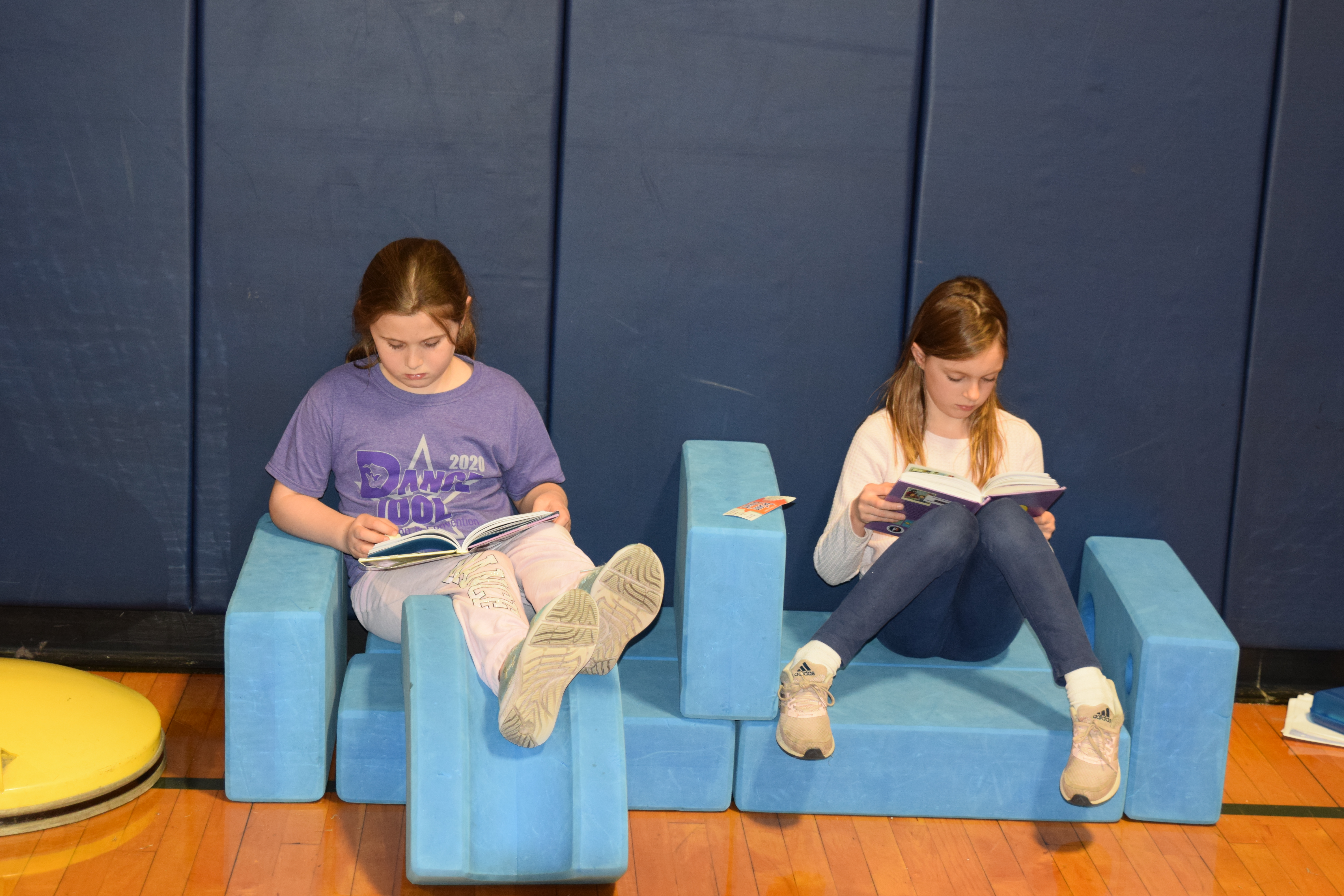 Kildeer Girls Reading During Indoor Recess